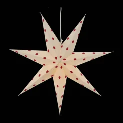 Bare Adventsstern weiß-rote Punkte