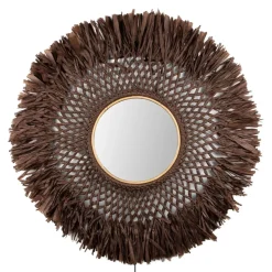 Boho Wandleuchte mit Spiegel Ø90cm