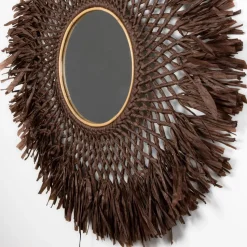 Boho Wandleuchte mit Spiegel Ø90cm