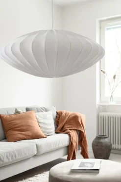 Ellipse Lampenschirm 80cm Baumwolle