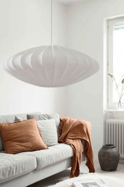 Ellipse Lampenschirm 65cm Baumwolle