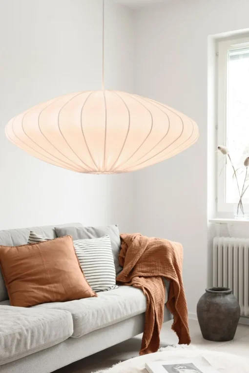 Ellipse Lampenschirm 65cm Baumwolle