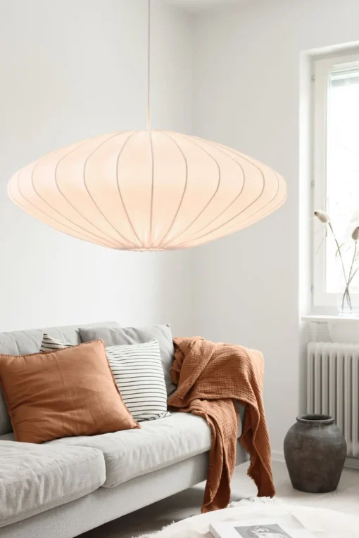 Ellipse Lampenschirm 65cm Leinen