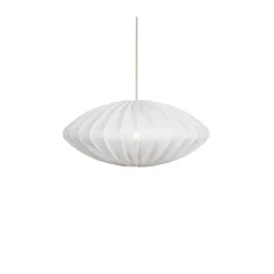 Ellipse Leinen Pendelleuchte Ø80 cm
