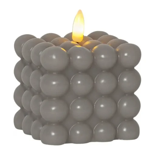 Flamme Dot Stumpenkerze Ø7,5x9,5 cm