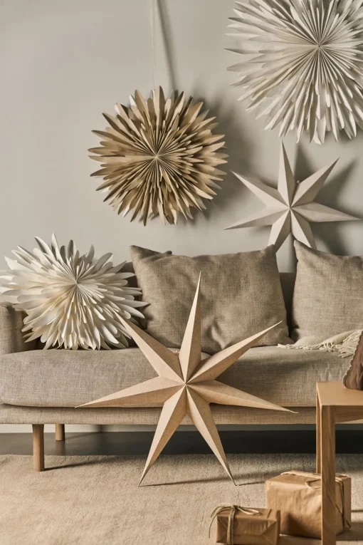 Luna Adventsstern beige mit Punkten