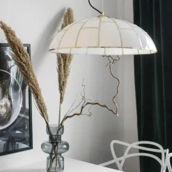 Ombrello Pendelleuchte Ø60cm Weißglas