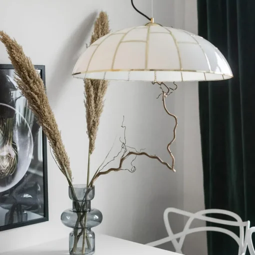 Ombrello Pendelleuchte Ø60cm Weißglas
