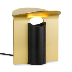 RF200 Petal Tischleuchte, Black oak-brass