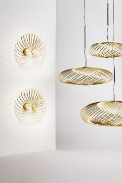 Spring pendelleuchte LED brass