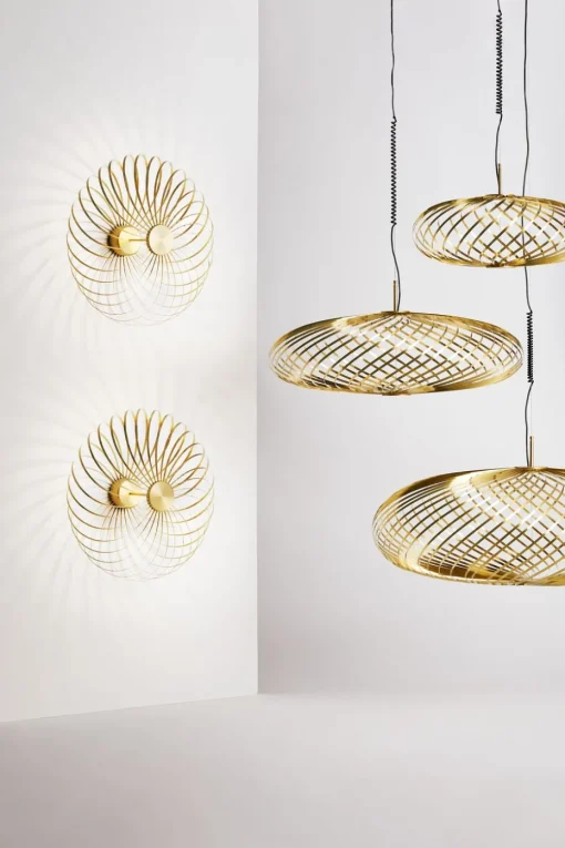 Spring pendelleuchte LED brass