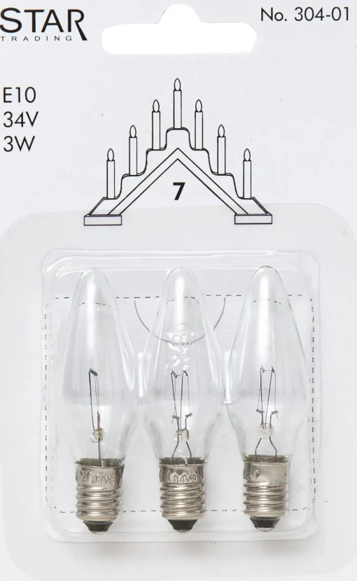 Star Trading Reservebirne E10 3er Pack