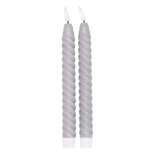 Twisted LED-Kerze 25cm 2er Pack