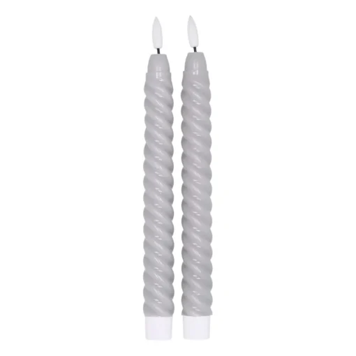 Twisted LED-Kerze 25cm 2er Pack
