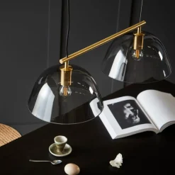 Wendo 70 Pendelleuchte rauchgefärbtes Glas