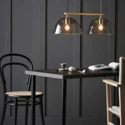 Wendo 70 Pendelleuchte rauchgefärbtes Glas