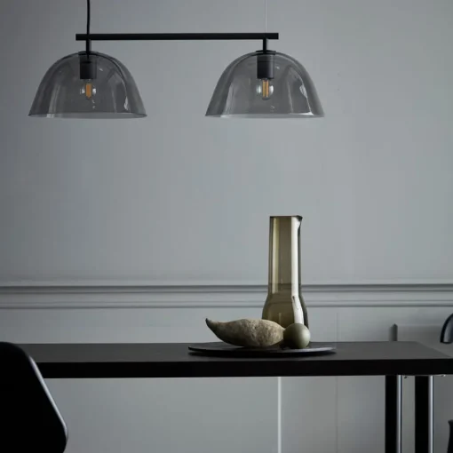 Wendo 70 Pendelleuchte rauchgefärbtes Glas